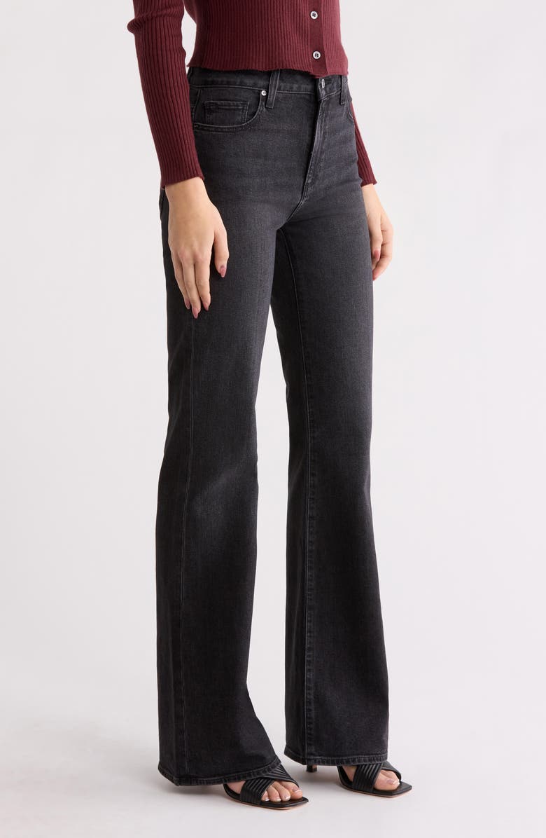 PAIGE Sofia Flare Leg Jeans, Alternate, color, Solstice Black