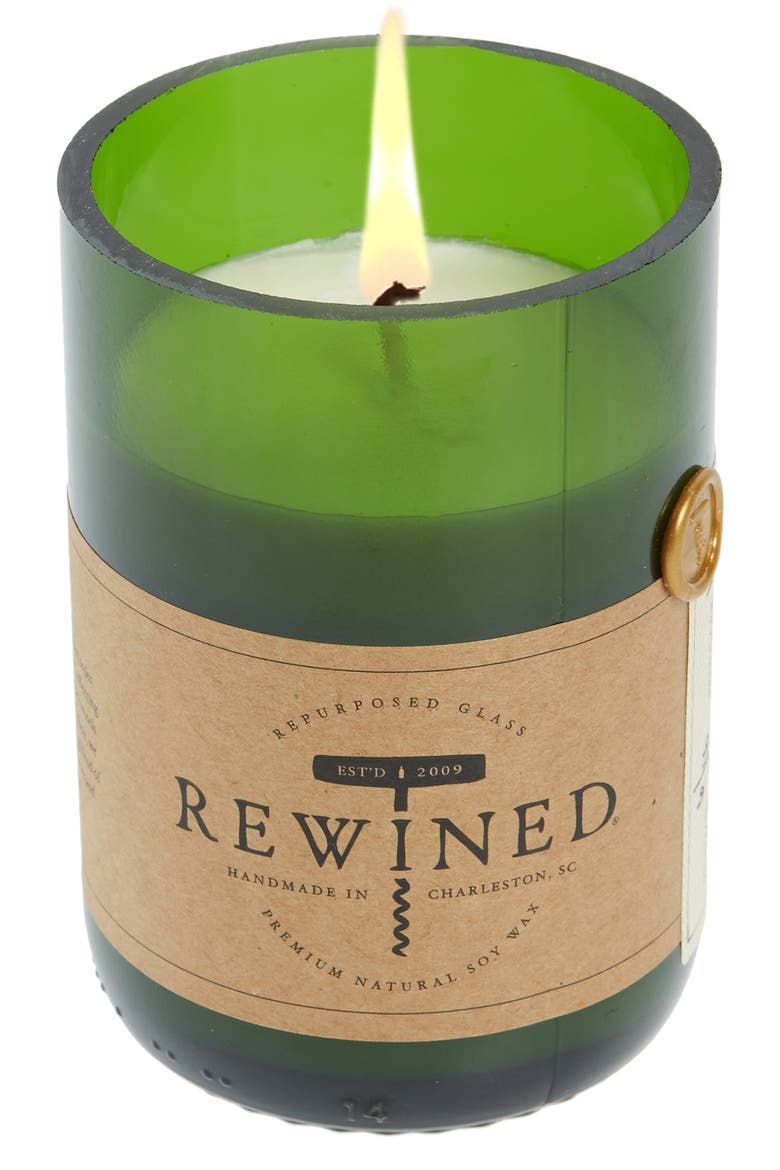 Soy Wax Wine Bottle Candle, Main, color, SPIKED CIDER