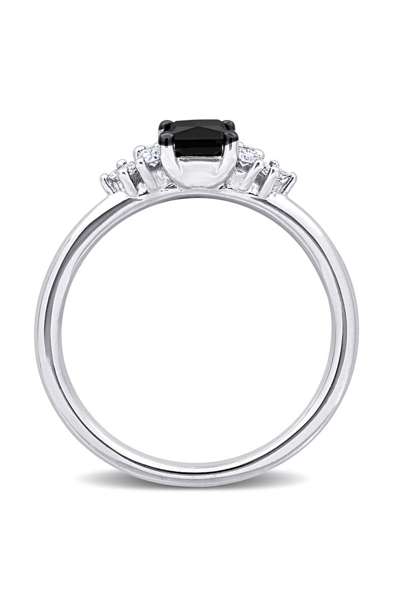 Julianna B. Black & White Diamond Princess-Cut Seven-Stone Ring 14k, Alternate, color, 14K White Gold