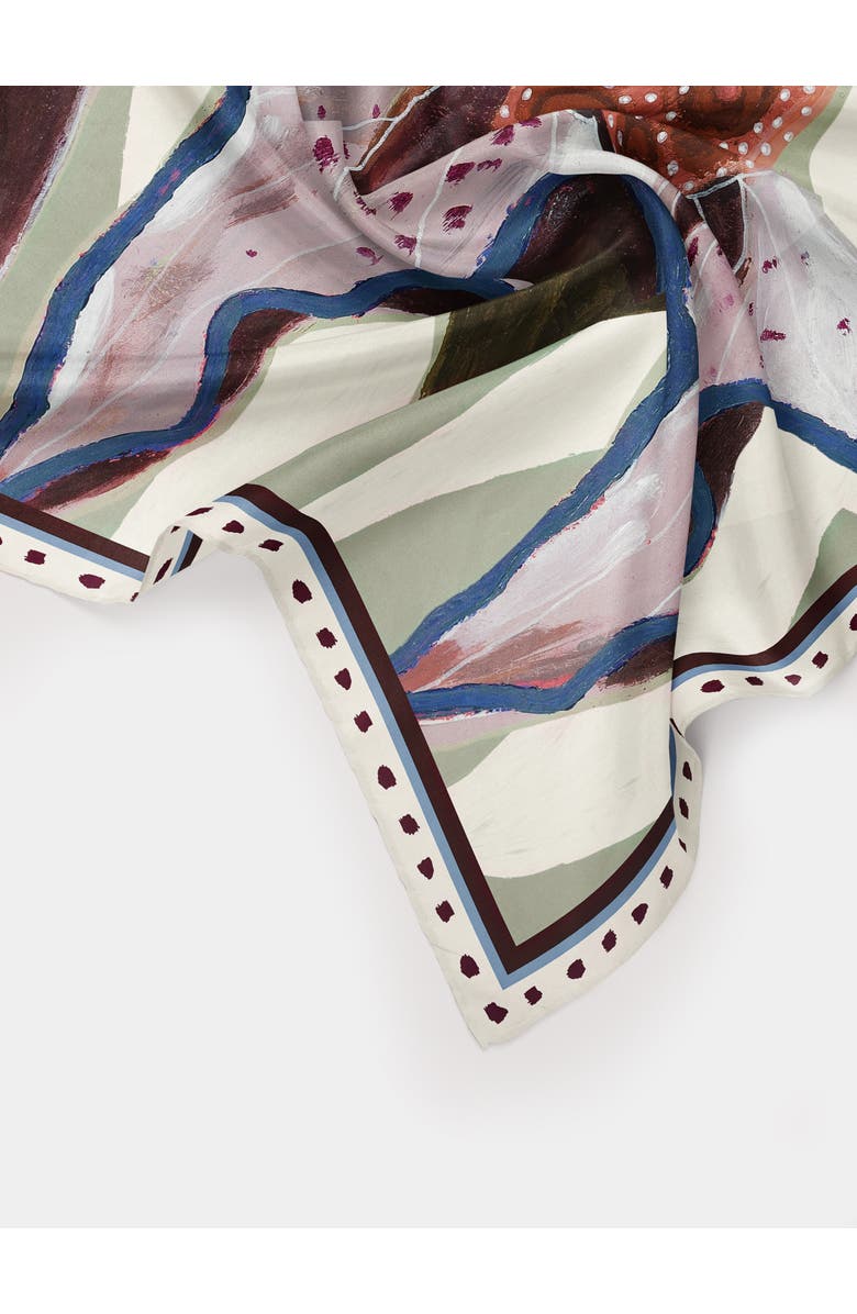 Alas Hand Rolled Floral Silk Shawl, Alternate, color, Print 'The Botanists Gift'