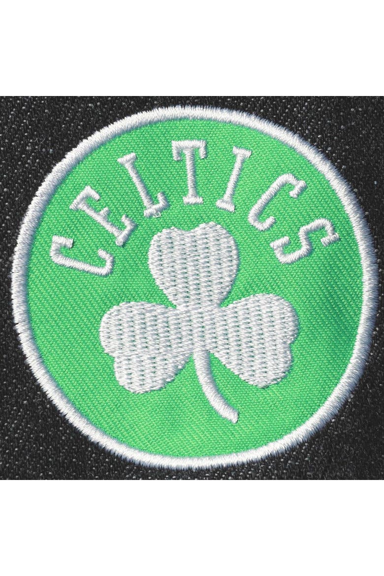 Women's The Wild Collective Black Boston Celtics Patch Denim Button-Up Jacket, Alternate, color, Black