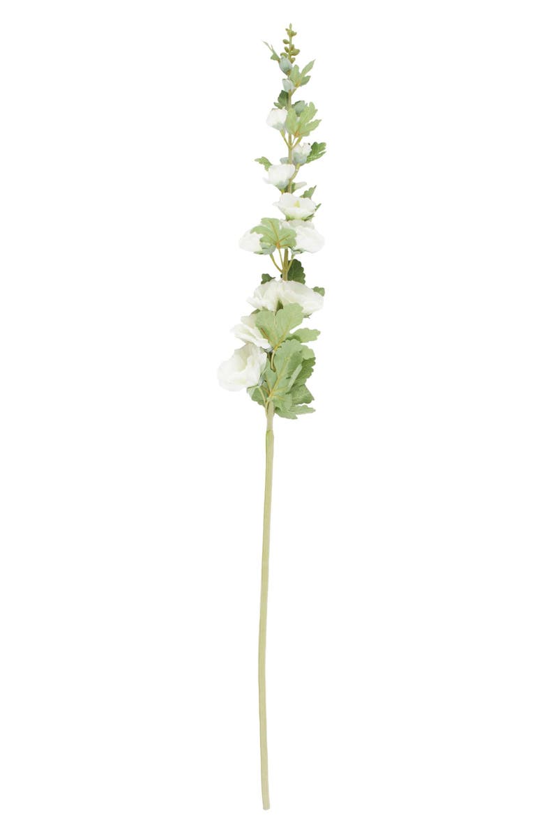 SONOMA SAGE HOME Set of Eight Hollyhock Artificial Flowers, Alternate, color, White