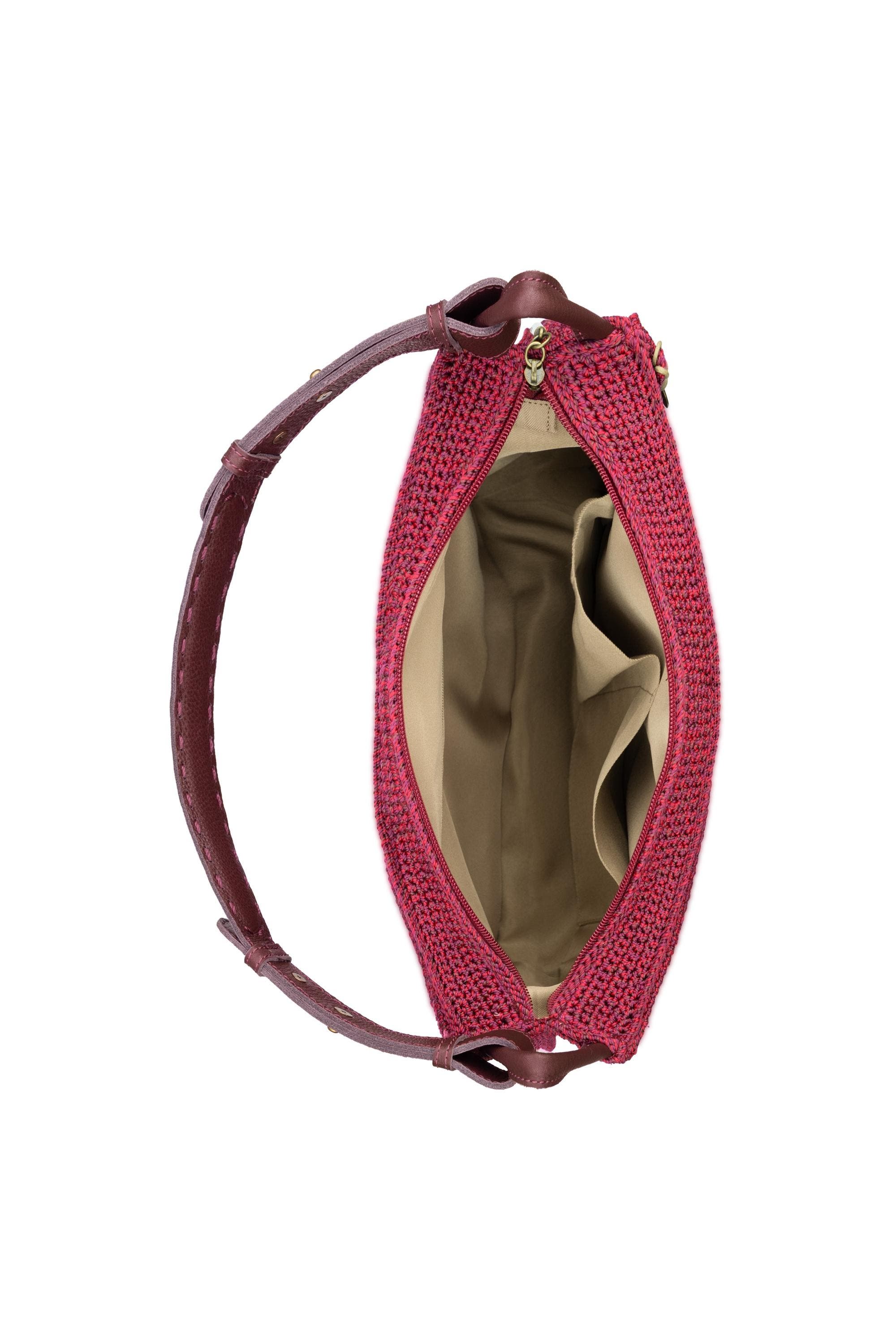 Los Feliz Hobo Leather Bag, Alternate, color, Black Cherry Static