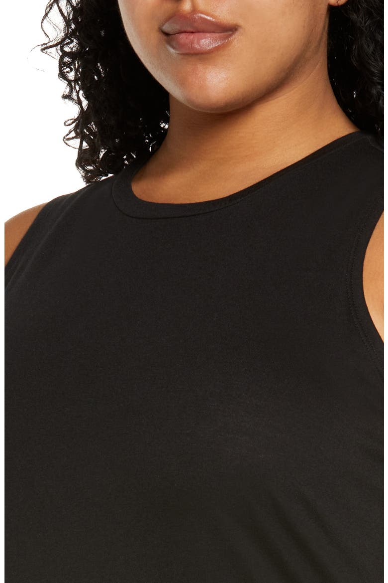 Sleeveless High-Low Dress, Alternate, color, BLACK