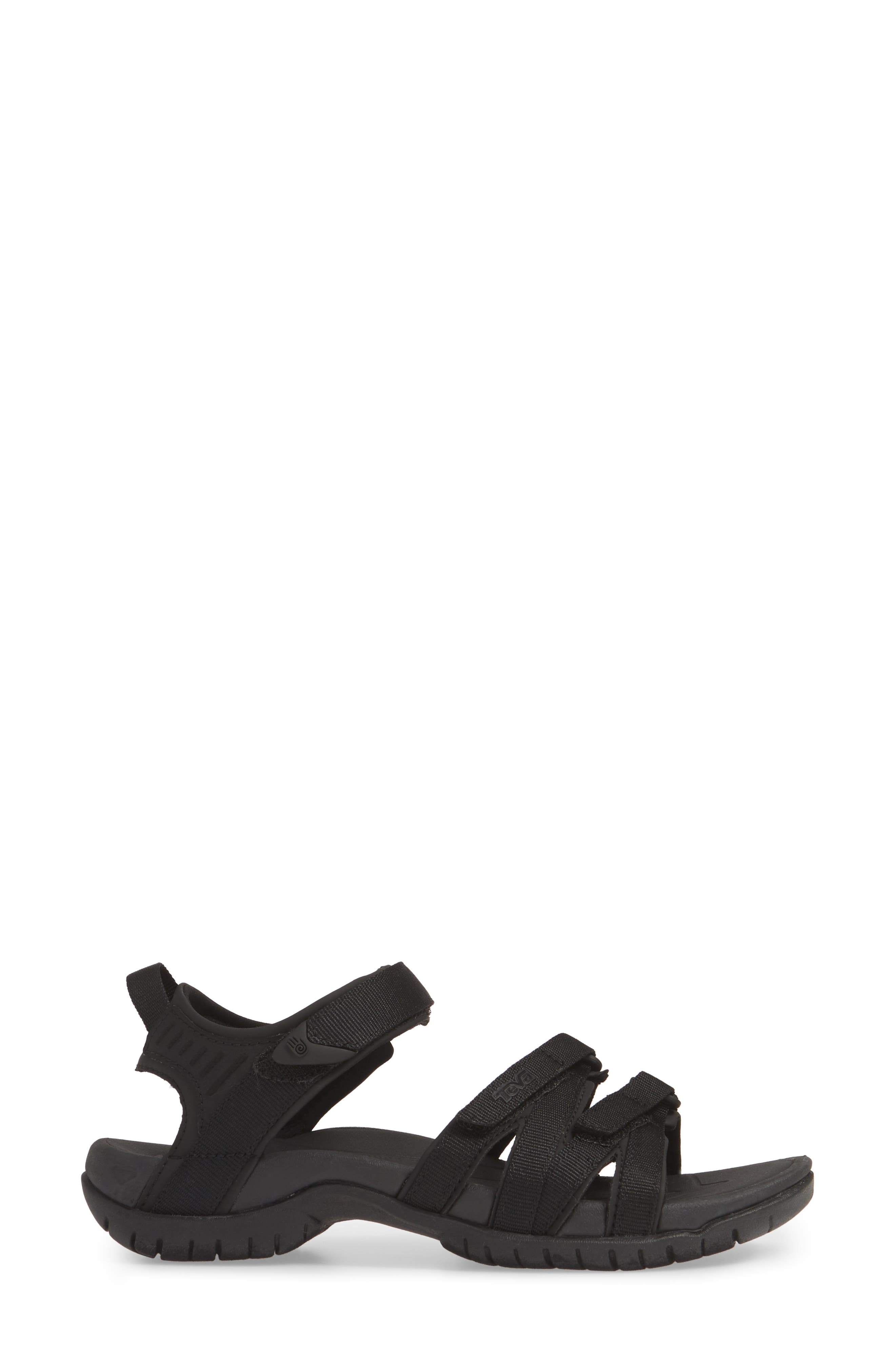 Teva 'Tirra' Sandal, Alternate, color, Black/ Black Fabric