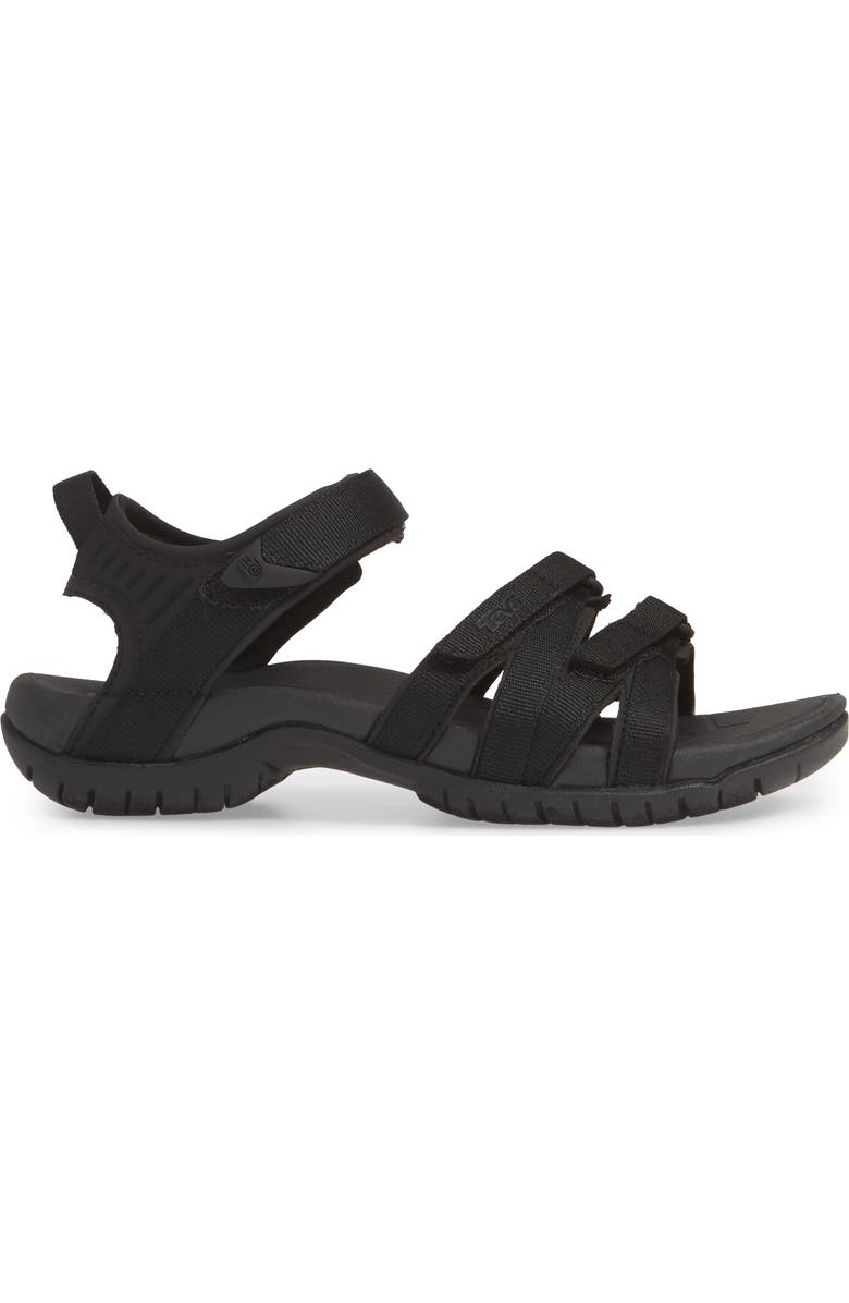 Teva 'Tirra' Sandal, Alternate, color, Black/ Black Fabric