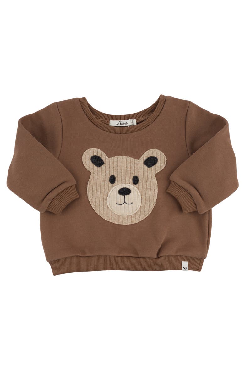 Wide Rib Fuzzy Sweater Knit Brooklyn Boxy- Infant, Main, color, Chocolate
