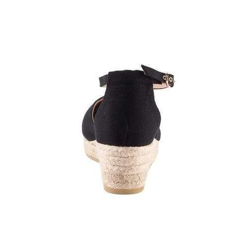 Viscata Formiga Canvas Espadrille Wedges In Black