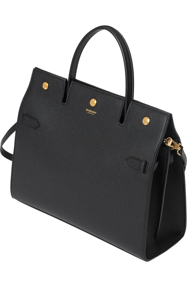 Burberry Medium Title Leather Bag, Alternate, color,