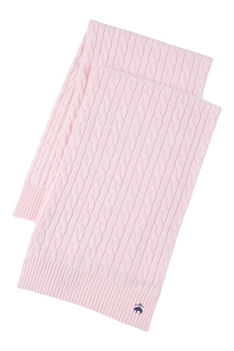 Wool & Cashmere Cable Scarf, Alternate, color, LIGHT PINK