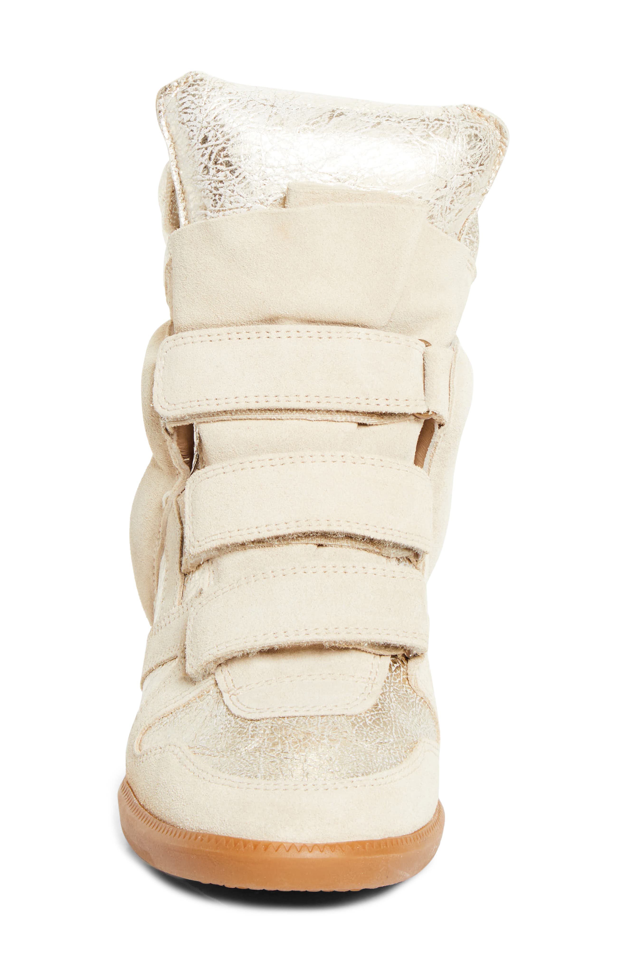 Bekett Ring Wedge Sneaker, Alternate, color, LIGHT BEIGE/LIGHT GOLD