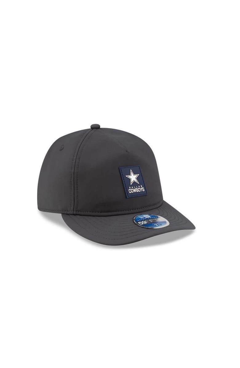 New Era Men's New Era Charcoal Dallas Cowboys 2025 Sideline Cold Weather Retro Crown 59FIFTY Fitted Hat, Alternate, color, Charcoal