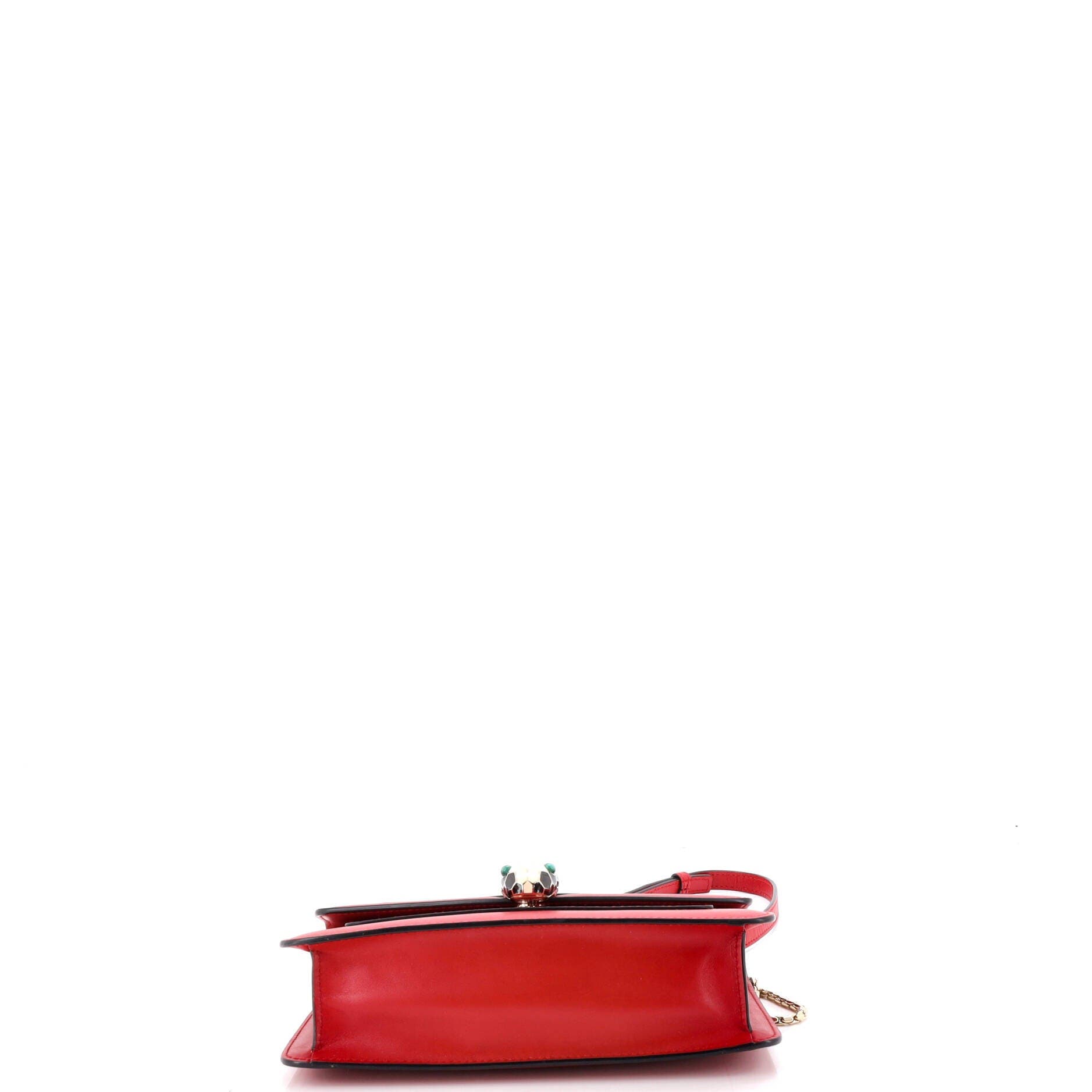 Serpenti Forever Shoulder Bag Leather Small, Alternate, color, Red
