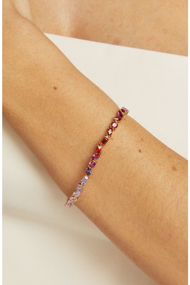 Mixed Shape Tennis Bracelet, Alternate, color, Yellow Gold Vermeil