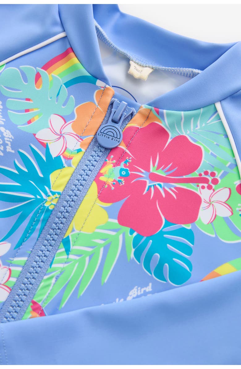 Little Bird Long Sleeve Rashguard Swimsuit, Alternate, color, 