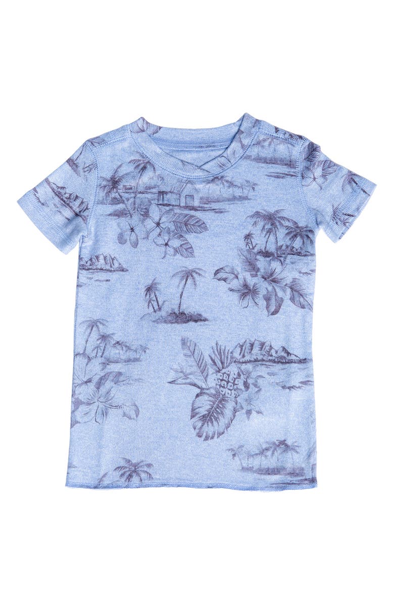 PJ Salvage Kids' Island Print Fitted Two-Piece Pajamas, Alternate, color, 