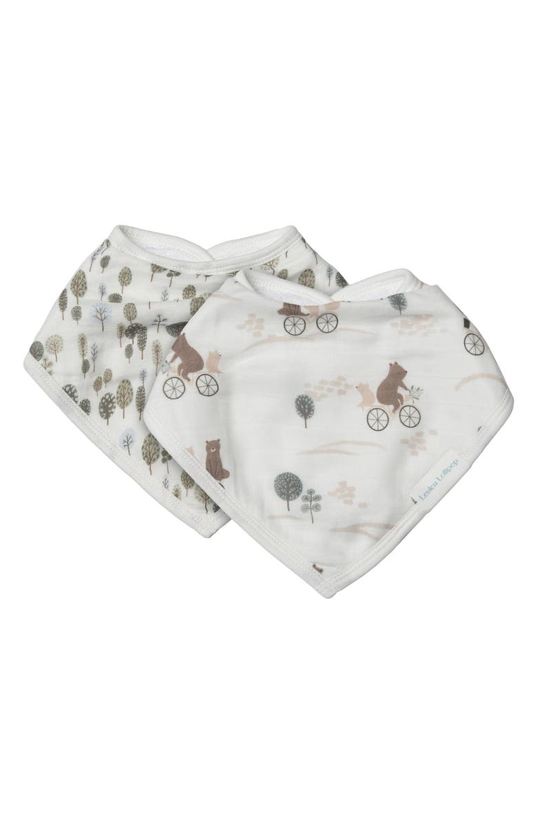 Loulou Lollipop Assorted 2-Pack Muslin Bandana Bibs, Main, color, 