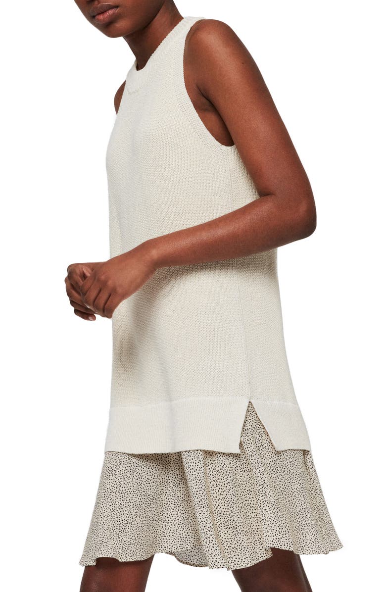 AllSaints Haliki Speckle Layered Sweater Dress, Alternate, color, 