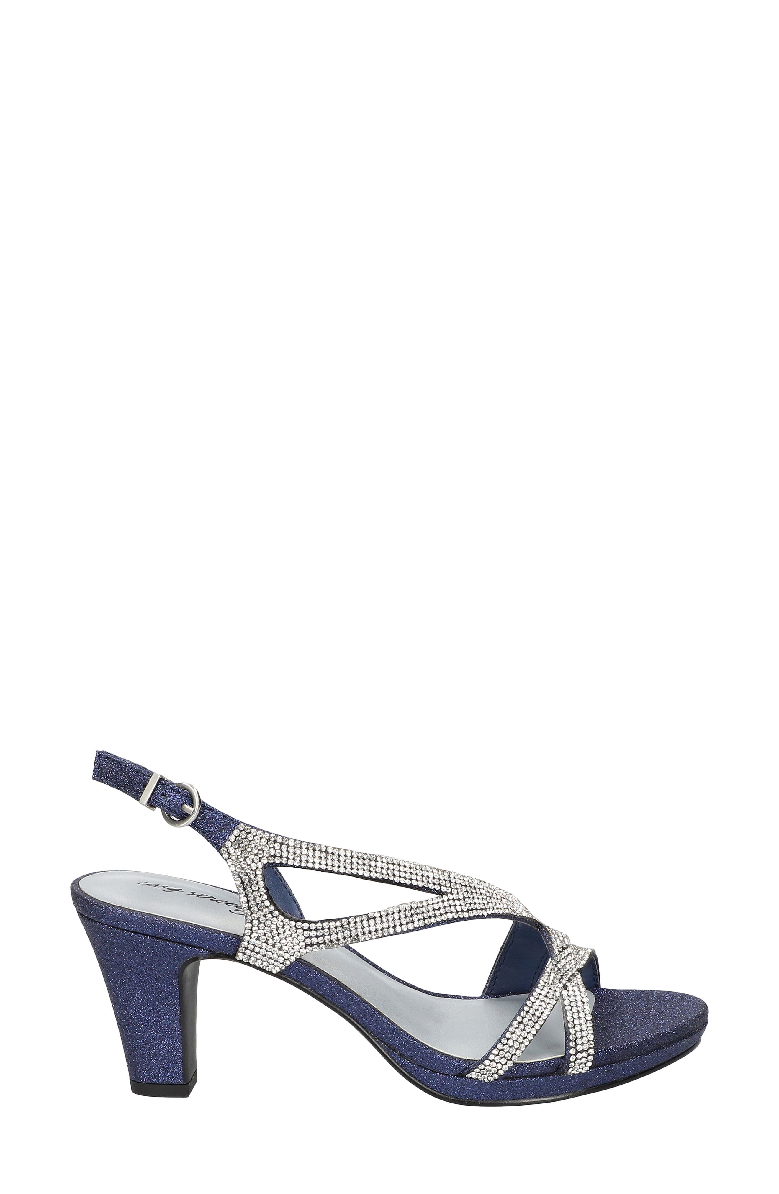 Radiant Slingback Sandal, Alternate, color, NAVY GLITTER-STONES
