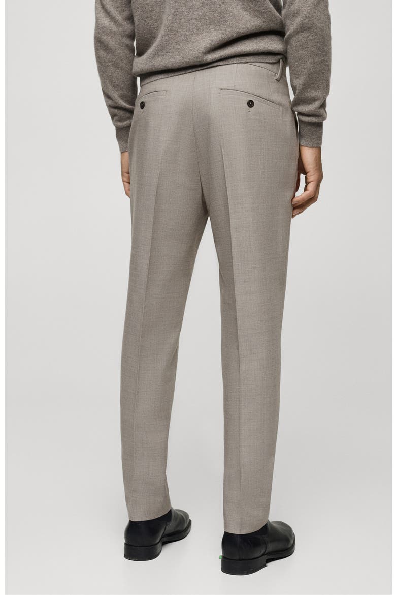 Slim Fit Virgin Wool Dress Pants, Alternate, color, MINK GREY