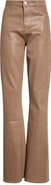 L'AGENCE Clayton Coated Raw Hem Wide Leg Jeans
