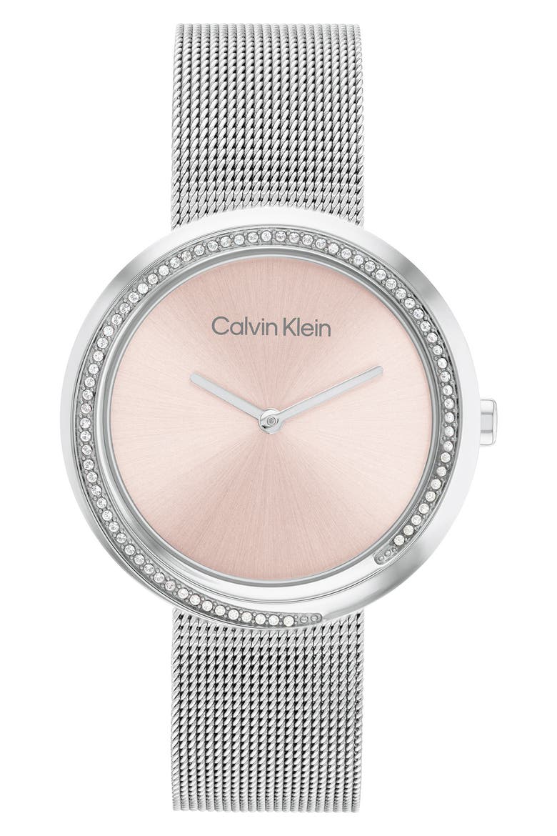 Mesh Strap Watch, 34mm, Main, color, BLUSH