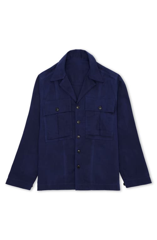 Fortela Solomon Cotton Cerato Overshirt In Blue