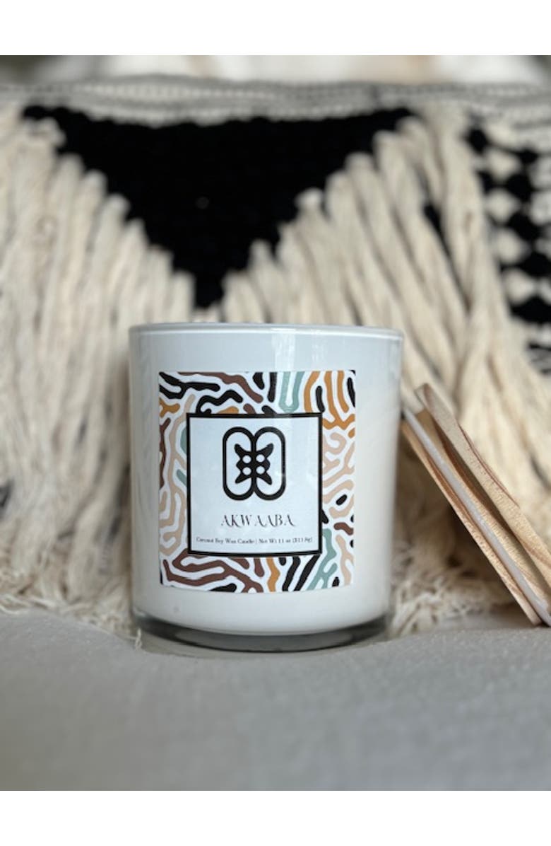 Zansette Home Akwaaba Candle 8oz, Alternate, color, White