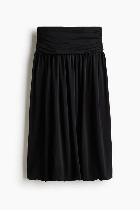 Bubble-hem Jersey Skirt