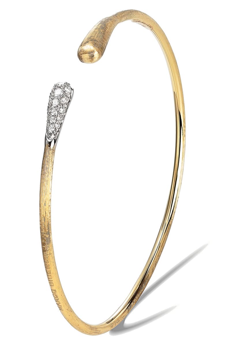 Marco Bicego Lucia 18K Yellow Gold & Diamond Kissing Cuff, Main, color,