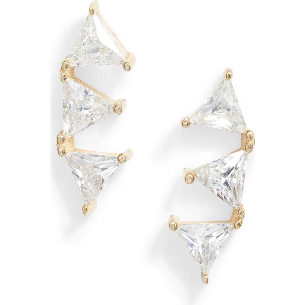 SHYMI 3-Stone Ear Crawlers in Silver/White  product