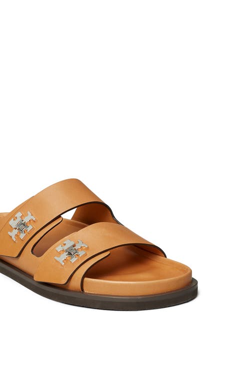 Tory Burch T Lock Sport Slide Sandal In Brown