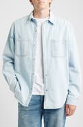 925 Originals Bozeman Fleece Lined Snap-Up Denim Shirt Jacket