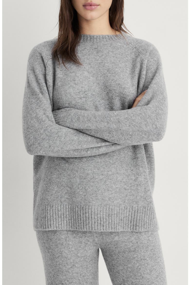 Crewneck Raglan Sleeve Sweater, Main, color, GREY