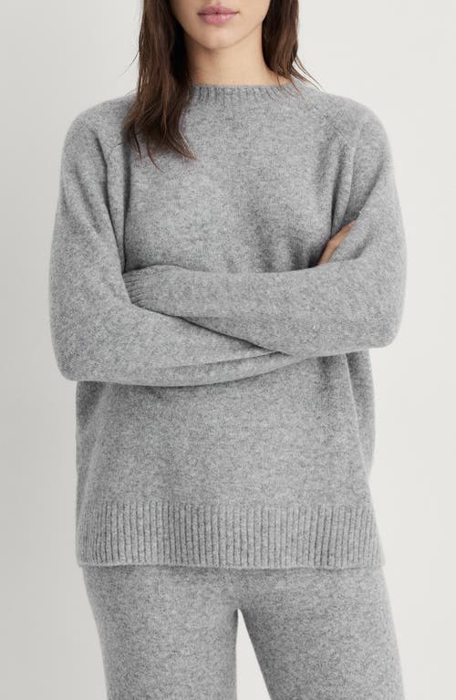 Mango Crewneck Raglan Sleeve Sweater In Gray