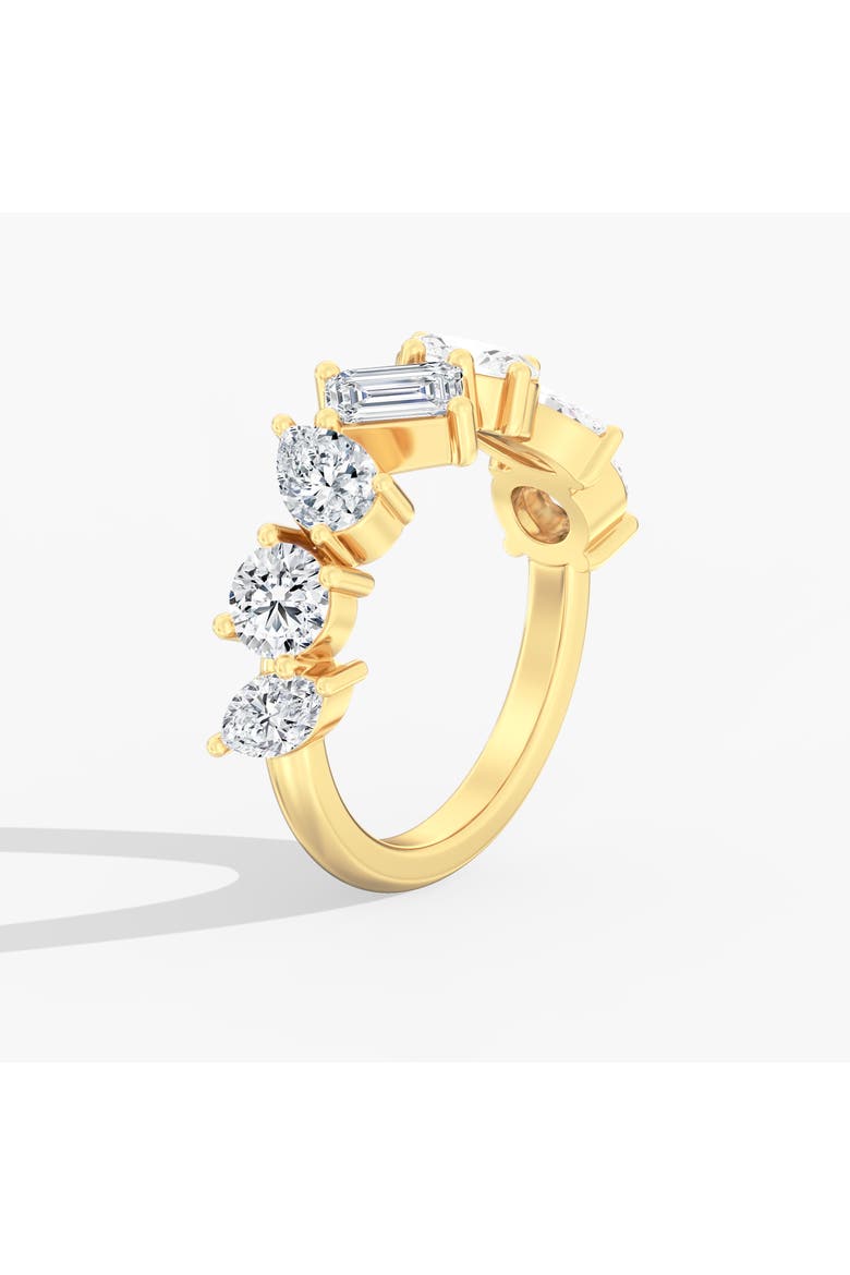 Seven Stone Multi-Shape Lab Diamond Band in 14K Gold, Alternate, color, Yellow Gold
