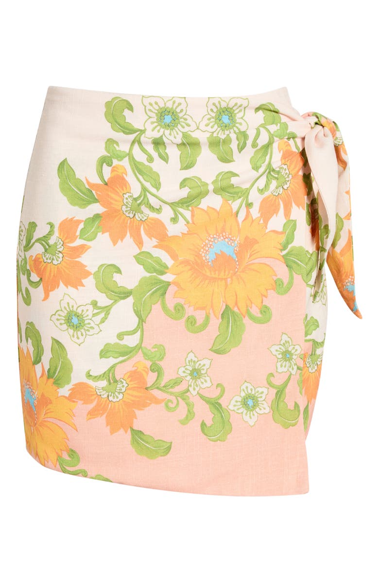 Petal & Pup Calypso Faux Wrap Miniskirt, Alternate, color, 