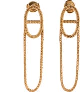 Pre-Owned Hermes Chain d'Ancre Danae Earrings 18K Yellow Gold