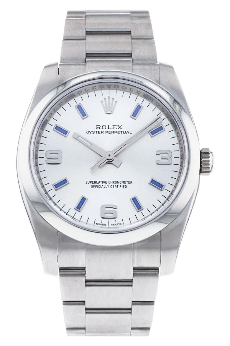Rolex Preowned 2016 Oyster Perpetual Automatic Bracelet Watch, 34mm, Main, color, STEEL