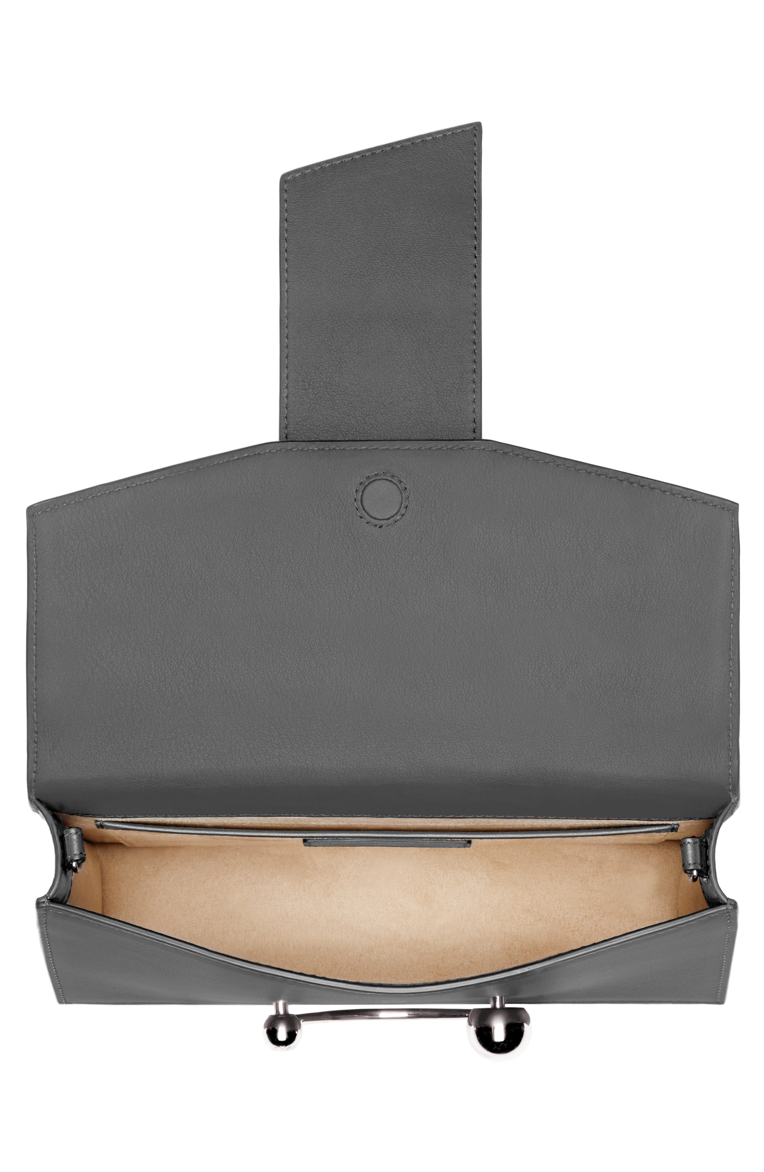 Strathberry Mini Crescent Leather Clutch, Alternate, color, 