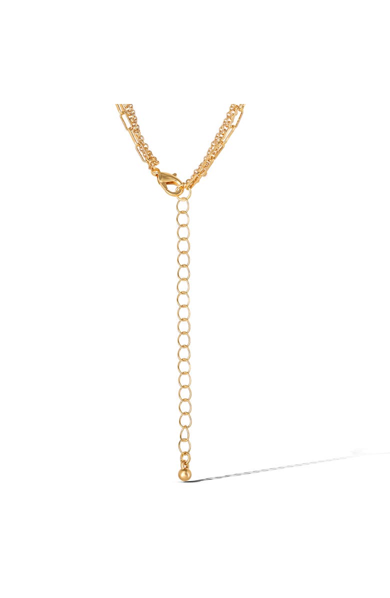 Jessica Simpson Triple Layered Gold-Tone Heart Pendant Necklace, Alternate, color, 