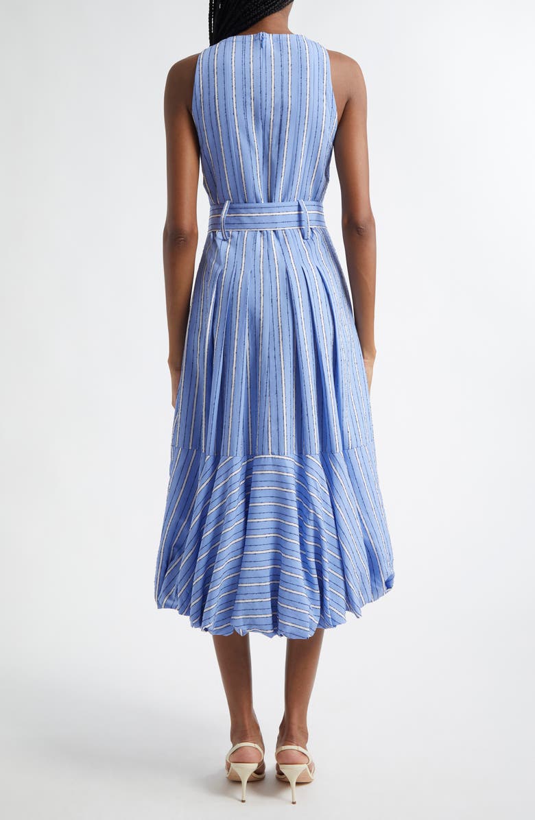 Cinq à Sept Hailey Directional Stripe Sleeveless Dress, Alternate, color, Blue Hydrangea