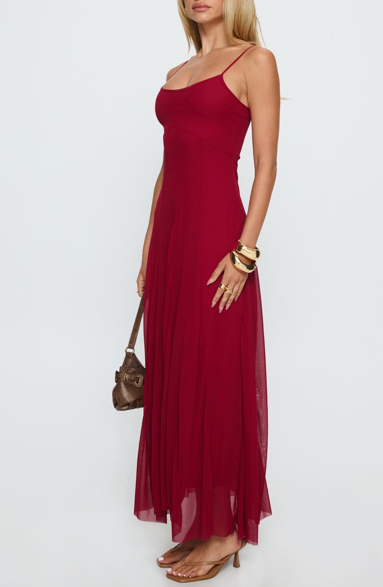 Princess Polly Janeira Pleated Maxi Dress, Alternate, color, Red
