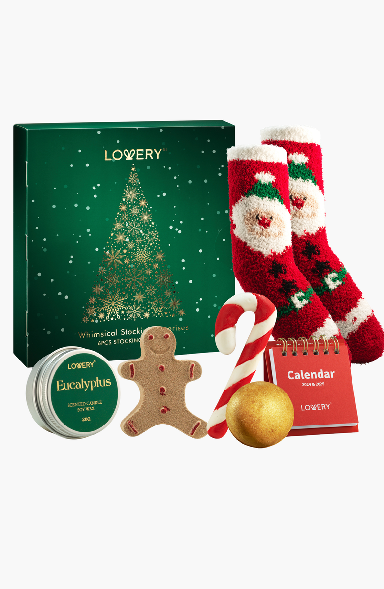 Lovery 8-Piece Bath and Body Gift Set Stocking Stuffer, Main, color, 