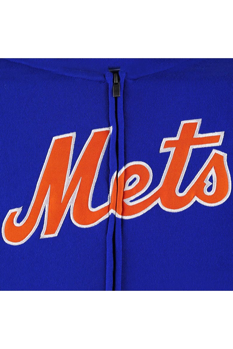 Youth Royal New York Mets Wordmark Full-Zip Fleece Hoodie, Alternate, color, Royal