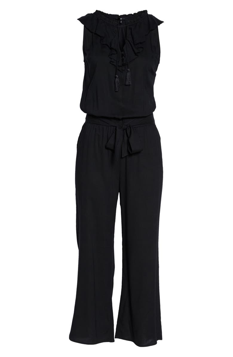 PAIGE Paletta Ruffle Neck Jumpsuit, Alternate, color, 
