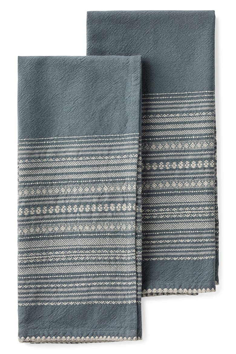 Oak 2-Pack Organic Cotton Hand Towels, Main, color, GULF/ UNDYED
