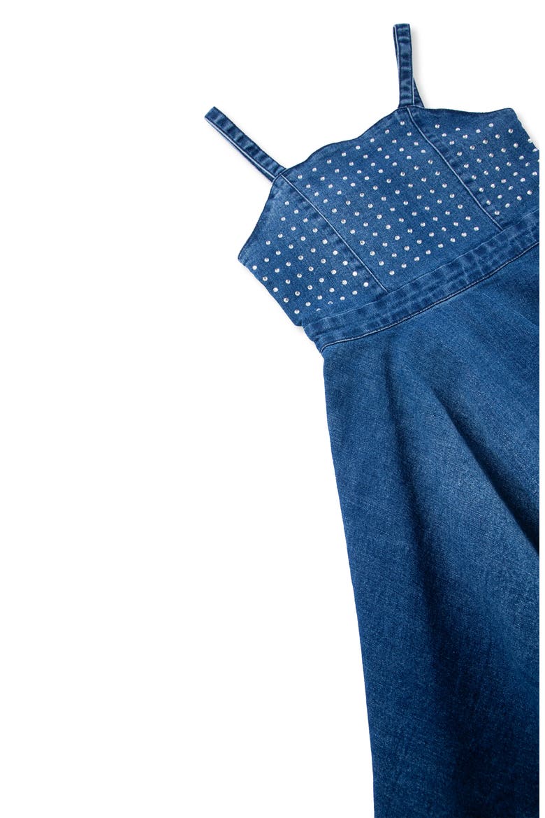 Kids' Studded Denim Dress, Alternate, color, DENIM