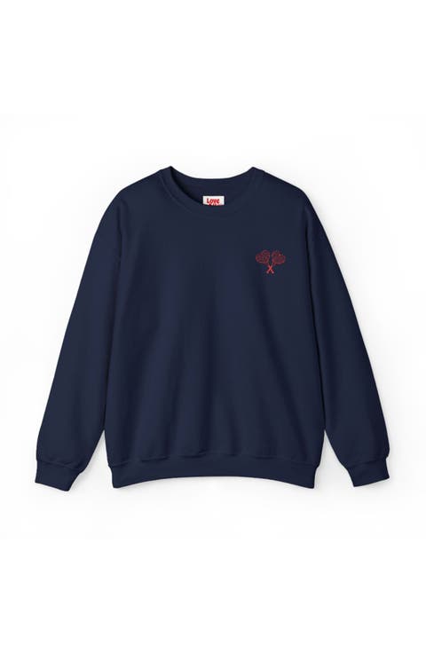 Adult Embroidered Crewneck Sweater