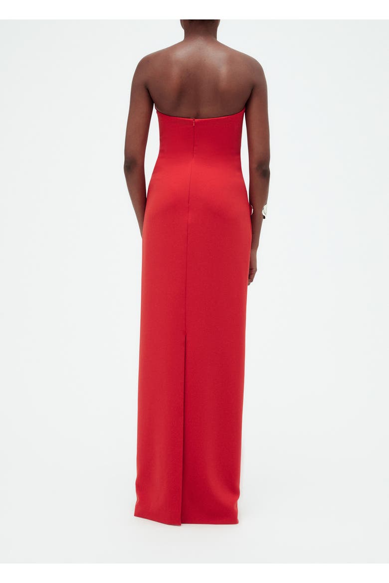 Stretch Crepe Column Dress, Alternate, color, Persimmon